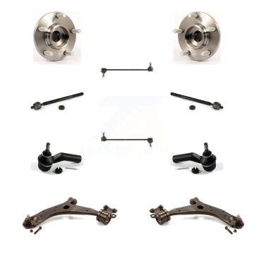 Front Bearing Lower Control Arm with BJ Outer Inner Tie Rod & Link Kit (10Pc) For Mazda 3 K77-102251