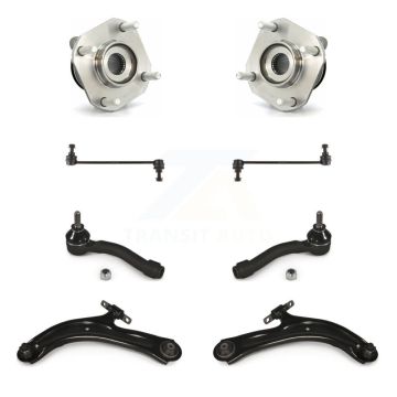 Front Bearing Lower Control Arm Outer Tie Rod Link Kit (8Pc) For 07-12 Nissan Sentra 2.0L K77-102254