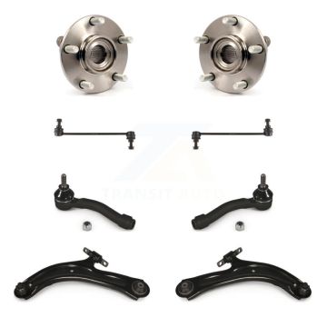 Front Bearing Lower Control Arm Outer Tie Rod Link Kit (8Pc) For 07-12 Nissan Sentra 2.5L K77-102255