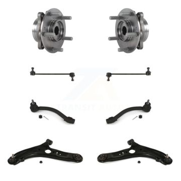 Front Bearing Lower Control Arm Outer Tie Rod Link Kit (8Pc) For Hyundai Elantra GT Base K77-102258