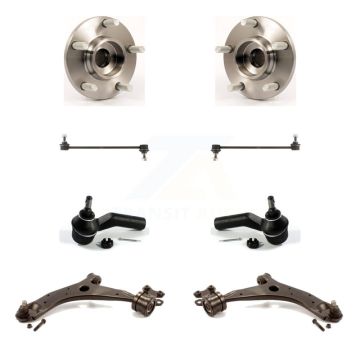 Front Bearing Lower Control Arm with Ball Joint Outer Tie Rod Link Kit (8Pc) For Mazda 3 K77-102259