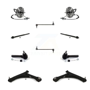 Front Bearing Lower Arm Outer Inner Tie Rod Link Kit (10Pc) For Dodge Grand Caravan Town K77-102263