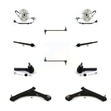 Front Bearing Lower Arm Outer Inner Tie Rod Link Kit (10Pc) For Dodge Grand Caravan Town K77-102264