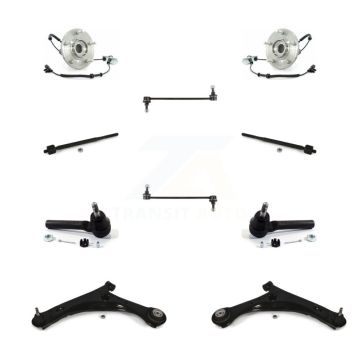 Front Bearing Lower Arm Outer Inner Tie Rod Link Kit (10Pc) For Dodge Grand Caravan Town K77-102265