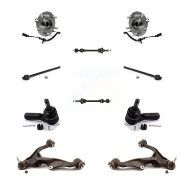 Front Bearing Lower Control Arm Outer Inner Tie Rod Link Kit (10Pc) For 2012 Ram 1500 4WD K77-102266