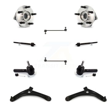 Front Hub Bearing Lower Arm Outer Inner Tie Rod & Link Kit (10Pc) For 2009 Dodge Caliber K77-102268