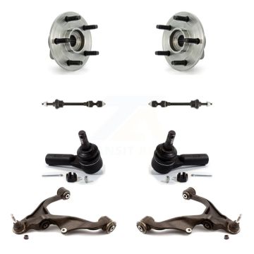 Front Bearing Lower Control Arm with BJ Outer Tie Rod & Link Kit (8Pc) For Dodge Ram 1500 K77-102280