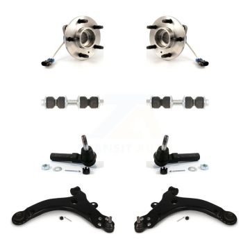 Front Bearing Lower Control Arm Outer Tie Rod Link Kit (8Pc) For Buick Chevrolet LaCrosse K77-102282