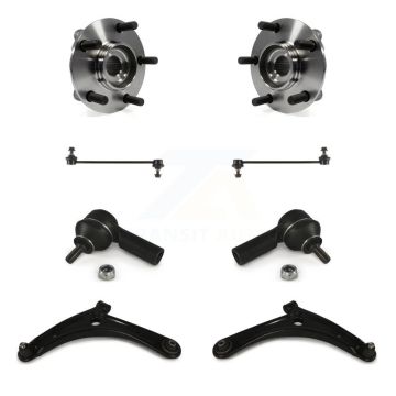 Front Hub Bearing Lower Control Arm Outer Tie Rod & Link Kit (8Pc) For Mitsubishi Lancer K77-102288