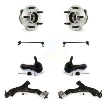 Front Hub Bearing Lower Control Arm Outer Tie Rod & Link Kit (8Pc) For Saturn Vue Pontiac K77-102329