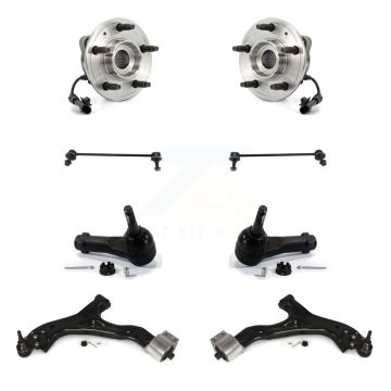 Front Hub Bearing Lower Control Arm Outer Tie Rod & Link Kit (8Pc) For Chevrolet Equinox K77-102331