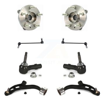 Front Bearing Lower Control Arm Outer Tie Rod Link Kit (8Pc) For Ford Flex Taurus Lincoln K77-102335