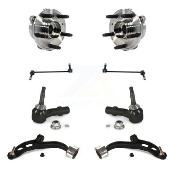 Front Bearing Lower Control Arm Outer Tie Rod & Link Kit (8Pc) For 13-19 Ford Taurus SHO K77-102336