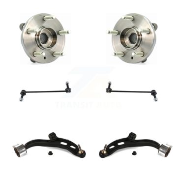 Front Hub Bearing Lower Control Arm & Link Kit (6Pc) For Ford Flex Taurus Lincoln MKT MKS K77-102342