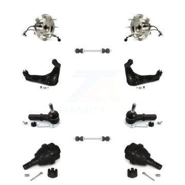 Front Bearing Upper Control Arm Lower Ball Joint Outer Tie Rod Link Kit (10Pc) For GMC HD K77-102365