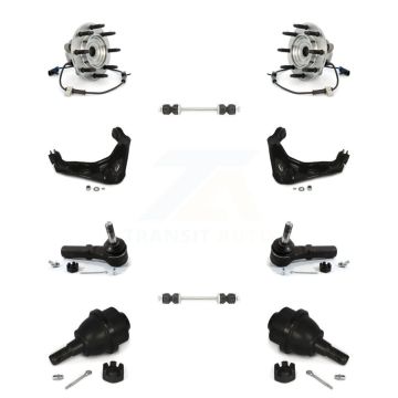Front Bearing Upper Control Arm Lower Ball Joint Outer Tie Rod Link Kit (10Pc) For GMC HD K77-102366