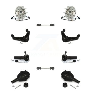 Front Bearing Upper Control Arm Lower Ball Joint Outer Tie Rod & Link Kit (10Pc) For GMC K77-102368
