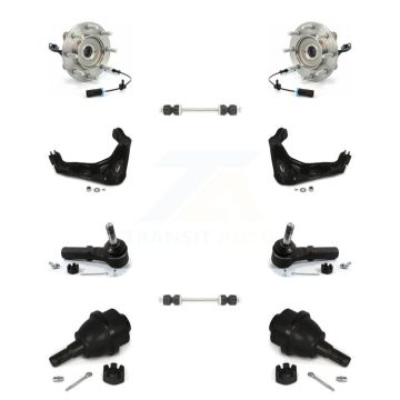 Front Bearing Upper Arm Lower Ball Joint Outer Tie Rod Link Kit (10Pc) For GMC Sierra HD K77-102370