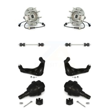 Front Bearing Lower Ball Joint Upper Control Arm & Link Kit For Chevrolet GMC Sierra 3500 K77-102375