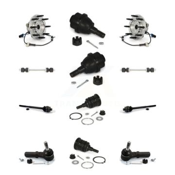 Front Bearing Upper Lower Ball Joint Outer Inner Tie Rod & Link Kit (12Pc) For GMC Sierra K77-102384