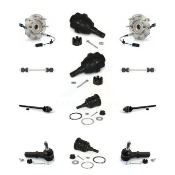Front Bearing Upper Lower Ball Joint Outer Inner Tie Rod & Link Kit (12Pc) For GMC Sierra K77-102388