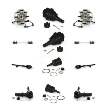 Front Bearing Upper Lower Ball Joint Outer Inner Tie Rod & Link Kit (12Pc) For Chevrolet K77-102391
