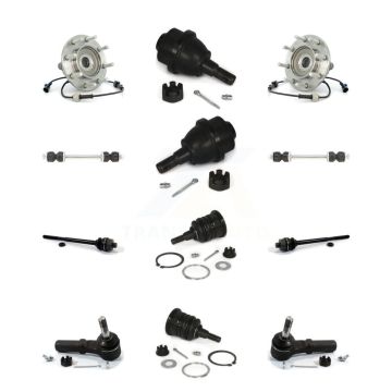 Front Bearing Upper Lower Ball Joint Outer Inner Tie Rod & Link Kit (12Pc) For Chevrolet K77-102392