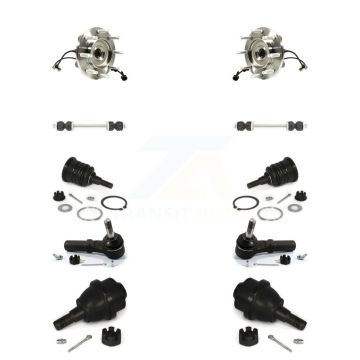 Front Bearing Upper Lower Ball Joint Outer Tie Rod Link Kit (10Pc) For GMC Chevrolet 2500 K77-102394