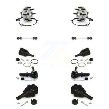 Front Bearing Upper Lower Ball Joint Outer Tie Rod Link Kit (10Pc) For GMC Chevrolet 2500 K77-102395