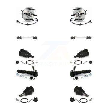 Front Bearing Upper Lower Ball Joint Outer Tie Rod Link Kit (10Pc) For Chevrolet 1500 GMC K77-102397