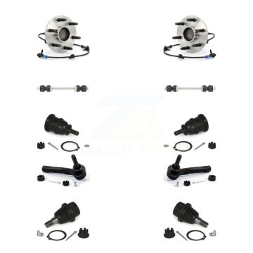 Front Bearing Upper Lower Ball Joint Outer Tie Rod Link Kit (10Pc) For Chevrolet GMC 1500 K77-102399