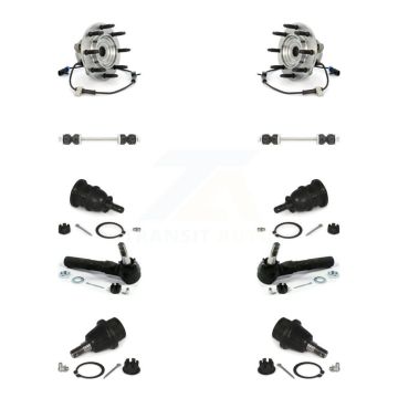 Front Bearing Upper Lower Ball Joint Outer Tie Rod Link Kit (10Pc) For Chevrolet 1500 GMC K77-102400