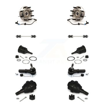 Front Bearing Upper Lower Ball Joint Outer Tie Rod Link Kit (10Pc) For Chevrolet GMC 2500 K77-102403