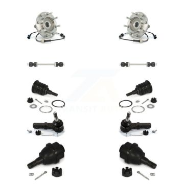 Front Bearing Upper Lower Ball Joint Outer Tie Rod Link Kit (10Pc) For Chevrolet GMC 3500 K77-102406