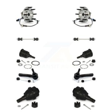 Front Bearing Upper Lower Ball Joint Outer Tie Rod Link Kit (10Pc) For Chevrolet 2500 GMC K77-102407