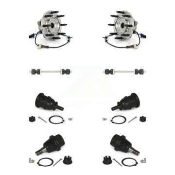 Front Hub Bearing Upper Lower Ball Joint Link Kit For Chevrolet Silverado 1500 GMC Sierra K77-102412