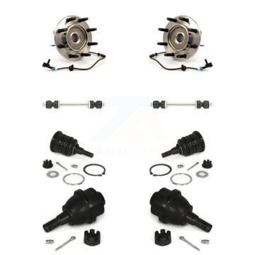 Front Bearing Upper Lower Ball Joint Link Kit For Chevrolet GMC Sierra 2500 HD Silverado K77-102415