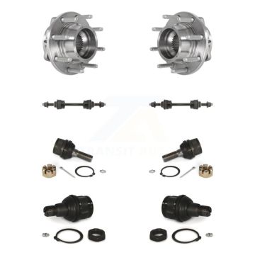 Front Hub Bearing Upper Lower Ball Joint And Link Kit For Ford F-350 Super Duty F-250 4WD K77-102420