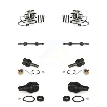 Front Hub Bearing Upper Lower Ball Joint And Link Kit For Ford F-350 Super Duty F-250 4WD K77-102422