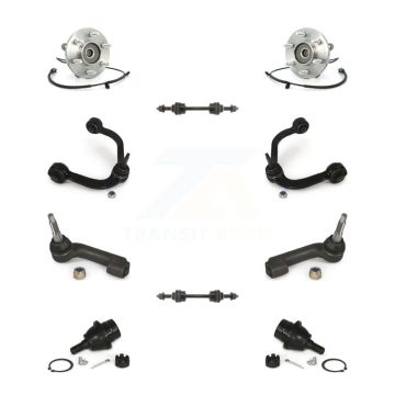 Front Hub Bearing Upper Control Arm Lower Ball Joint Outer Tie Rod & Link Kit (10Pc) For K77-102427