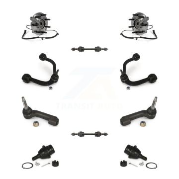 Front Hub Bearing Upper Control Arm Lower Ball Joint Outer Tie Rod & Link Kit (10Pc) For K77-102428
