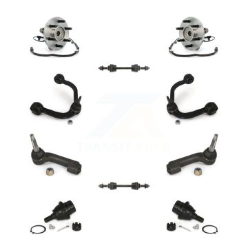 Front Hub Bearing Upper Control Arm Lower Ball Joint Outer Tie Rod & Link Kit (10Pc) For K77-102429
