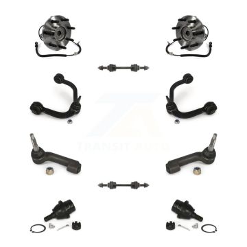 Front Hub Bearing Upper Control Arm Lower Ball Joint Outer Tie Rod & Link Kit (10Pc) For K77-102430