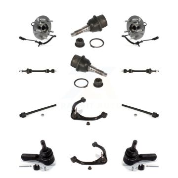 Front Upper Control Arm Lower Ball Joint Outer Inner Tie Rod Link Kit (12Pc) For Ram 1500 K77-102431
