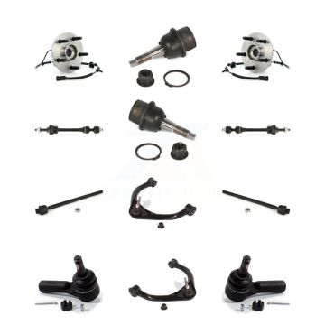 Front Upper Arm Lower Ball Joint Outer Inner Tie Rod & Link Kit (12Pc) For Dodge Ram 1500 K77-102432
