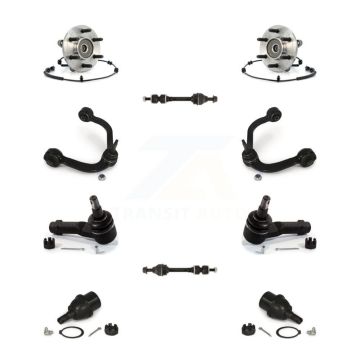 Front Bearing Upper Control Arm Lower Ball Joint Outer Tie Rod & Link Kit (10Pc) For Ford K77-102439
