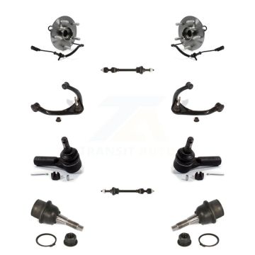 Front Hub Bearing Upper Control Arm Lower Ball Joint Outer Tie Rod & Link Kit (10Pc) For K77-102441