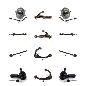 Front Bearing Lower Upper Control Arm Outer Inner Tie Rod & Link Kit (12Pc) For Ram 1500 K77-102458