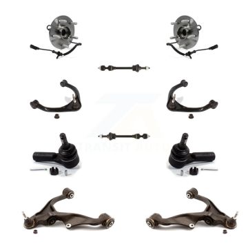Front Bearing Lower Upper Control Arm Outer Tie Rod Link Kit (10Pc) For 2012 Ram 1500 4WD K77-102461
