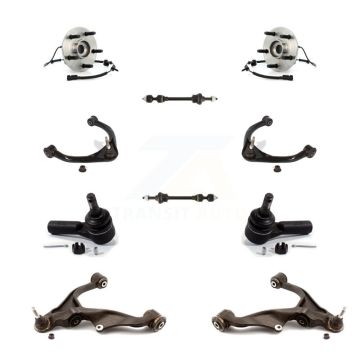 Front Bearing Lower Upper Control Arm Outer Tie Rod & Link Kit (10Pc) For Dodge Ram 1500 K77-102462